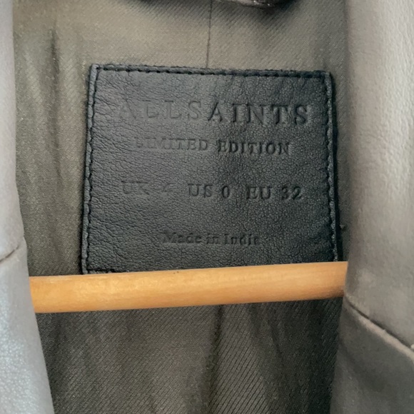 All Saints Leather Biker Jacket - Picture 3 of 9